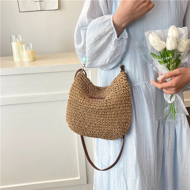 Women's Braid Color Block Vacation Square Zipper Shoulder Bag display picture 10