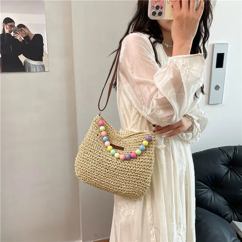 Women's Braid Color Block Vacation Square Zipper Shoulder Bag display picture 51