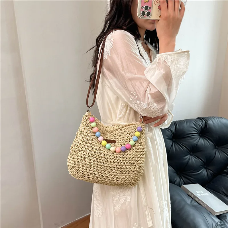 Women's Braid Color Block Vacation Square Zipper Shoulder Bag display picture 59