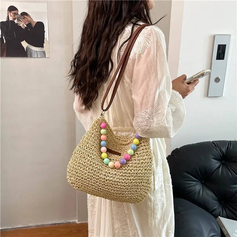 Women's Braid Color Block Vacation Square Zipper Shoulder Bag display picture 49