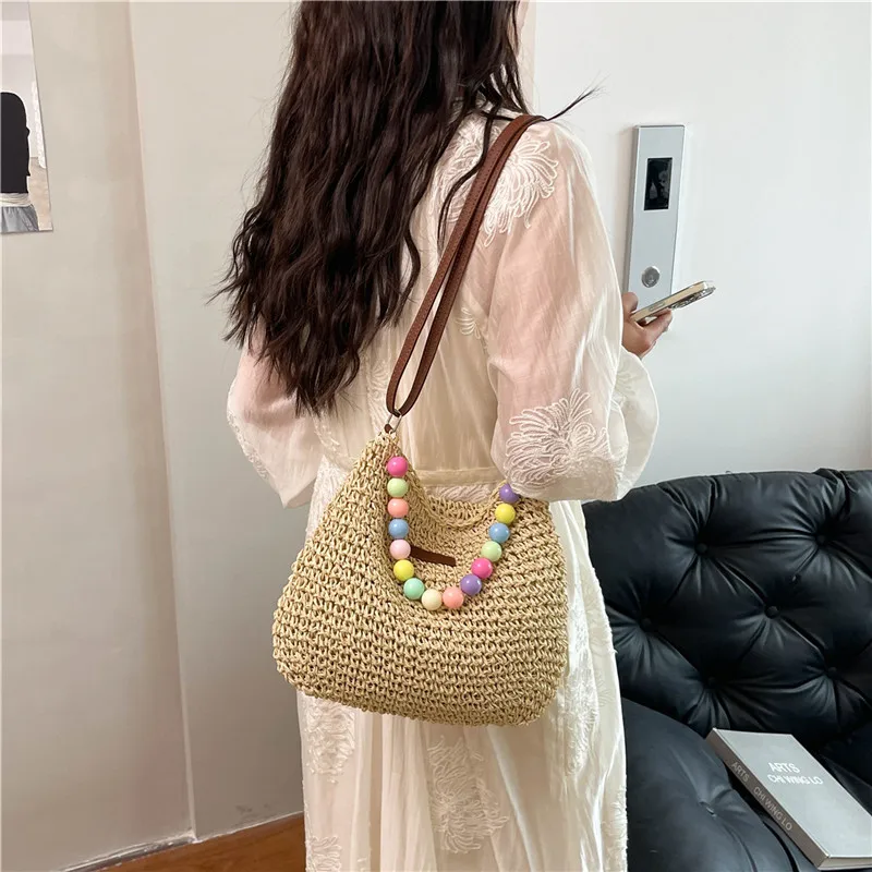 Women's Braid Color Block Vacation Square Zipper Shoulder Bag display picture 54