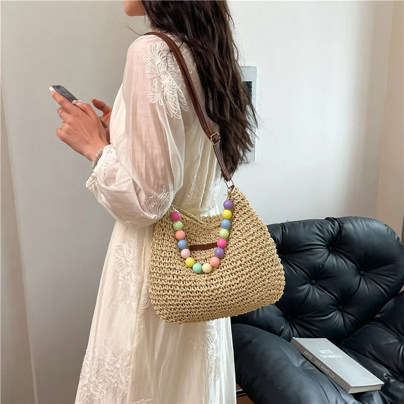 Women's Braid Color Block Vacation Square Zipper Shoulder Bag display picture 41