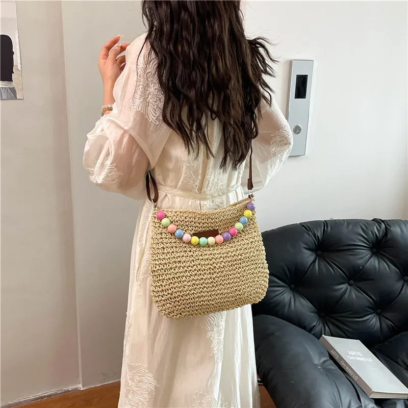 Women's Braid Color Block Vacation Square Zipper Shoulder Bag display picture 43