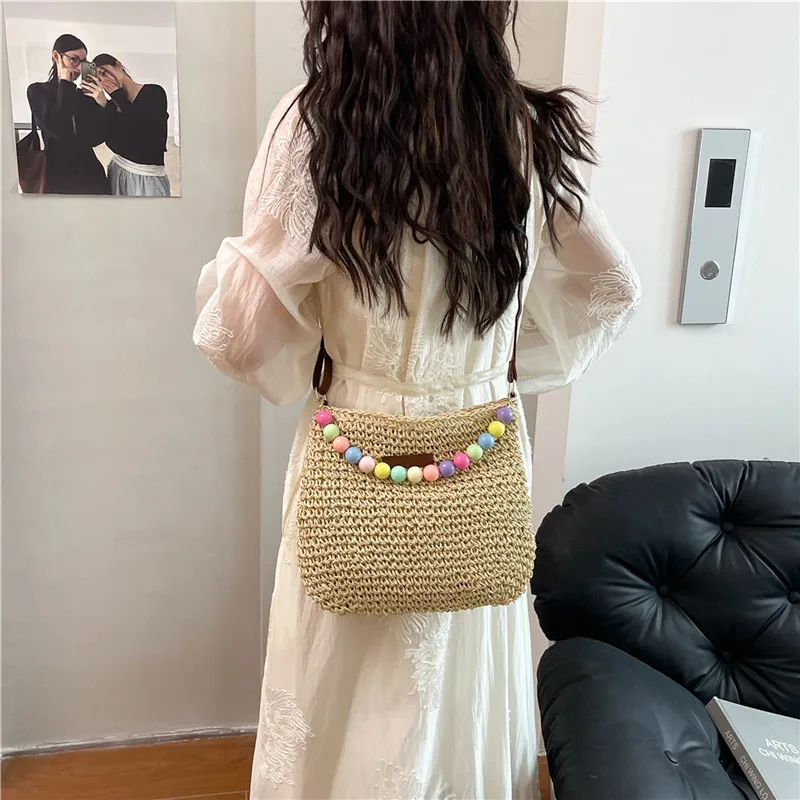 Women's Braid Color Block Vacation Square Zipper Shoulder Bag display picture 38
