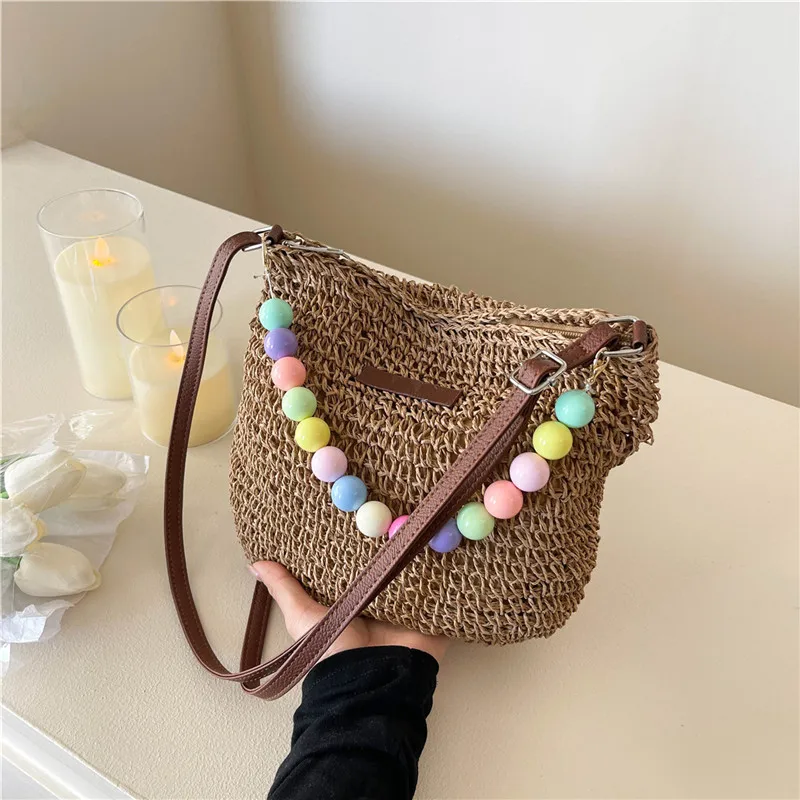 Women's Braid Color Block Vacation Square Zipper Shoulder Bag display picture 39