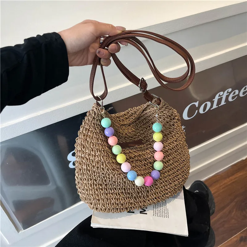 Women's Braid Color Block Vacation Square Zipper Shoulder Bag display picture 42