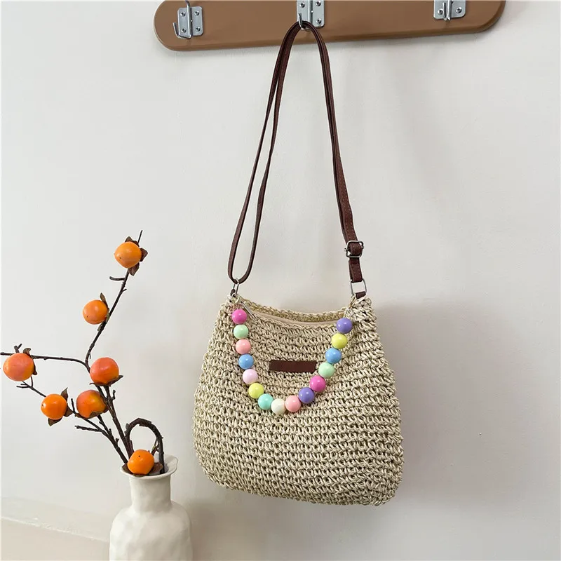 Women's Braid Color Block Vacation Square Zipper Shoulder Bag display picture 55