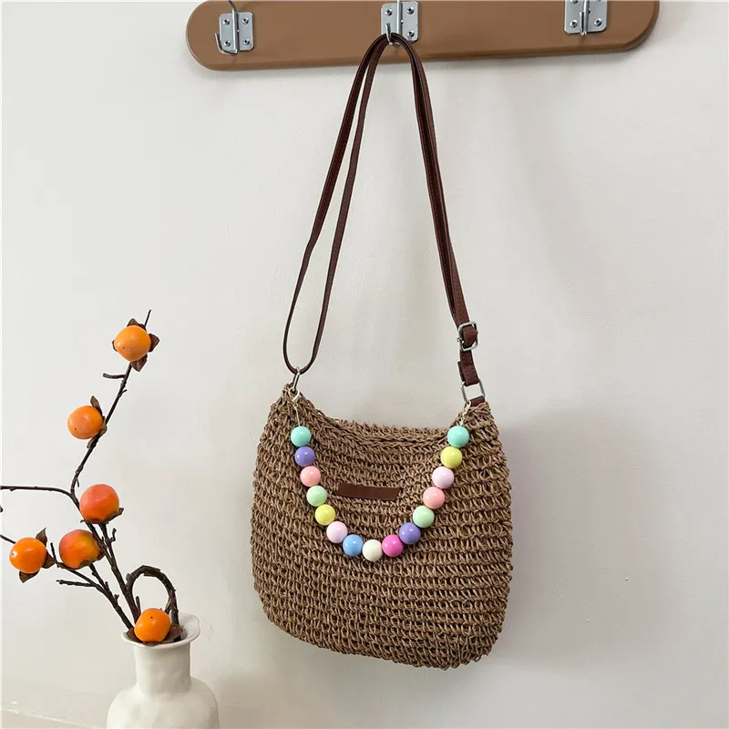 Women's Braid Color Block Vacation Square Zipper Shoulder Bag display picture 47