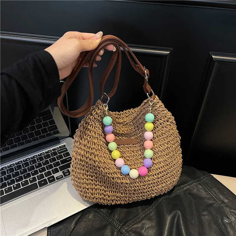 Women's Braid Color Block Vacation Square Zipper Shoulder Bag display picture 56