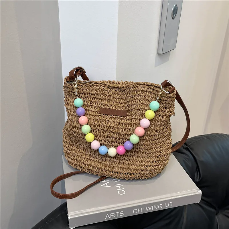Women's Braid Color Block Vacation Square Zipper Shoulder Bag display picture 64