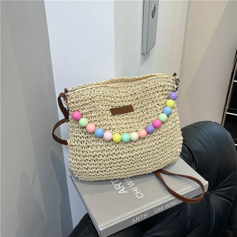 Women's Braid Color Block Vacation Square Zipper Shoulder Bag display picture 57