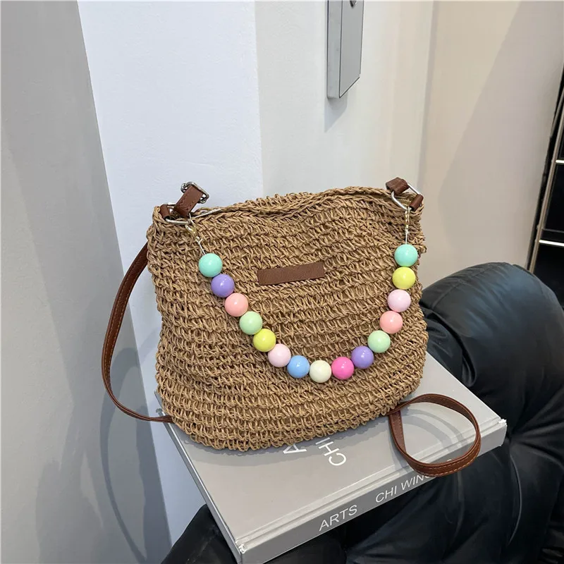 Women's Braid Color Block Vacation Square Zipper Shoulder Bag display picture 74