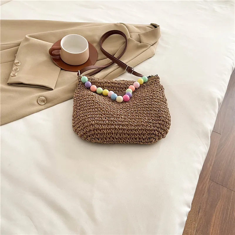 Women's Braid Color Block Vacation Square Zipper Shoulder Bag display picture 102