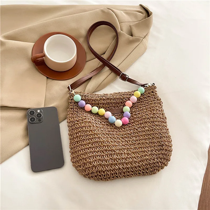 Women's Braid Color Block Vacation Square Zipper Shoulder Bag display picture 73