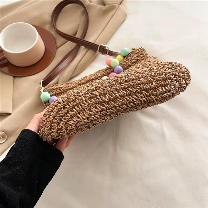 Women's Braid Color Block Vacation Square Zipper Shoulder Bag display picture 76