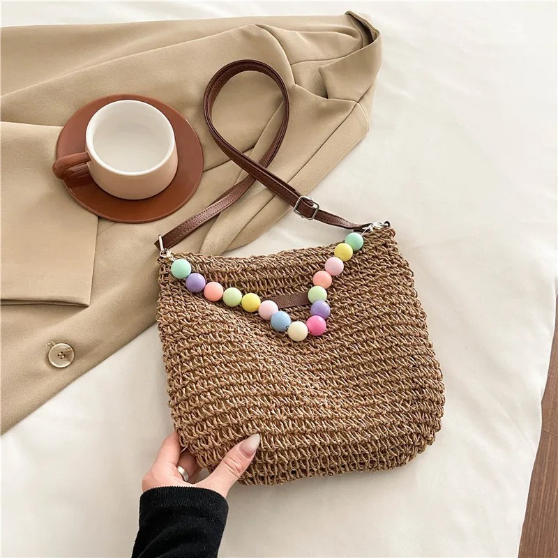Women's Braid Color Block Vacation Square Zipper Shoulder Bag display picture 79