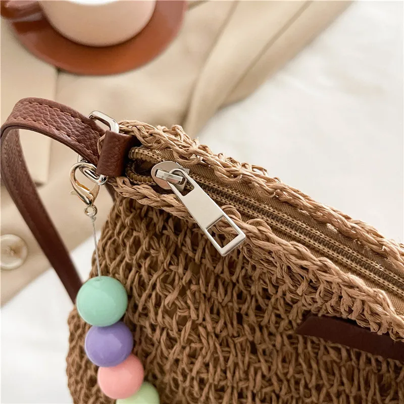 Women's Braid Color Block Vacation Square Zipper Shoulder Bag display picture 78