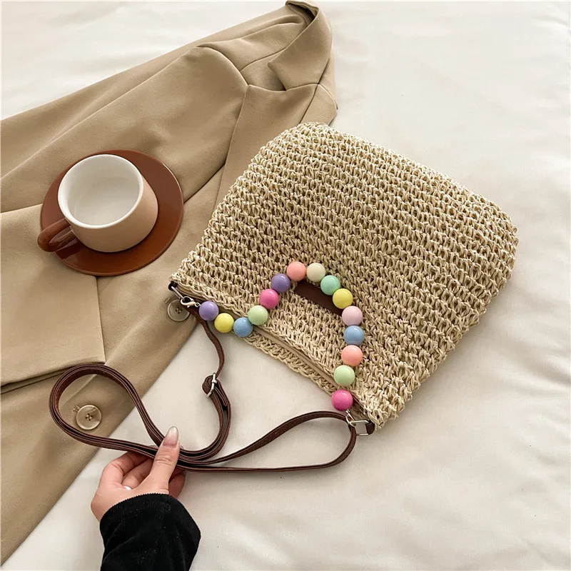 Women's Braid Color Block Vacation Square Zipper Shoulder Bag display picture 105