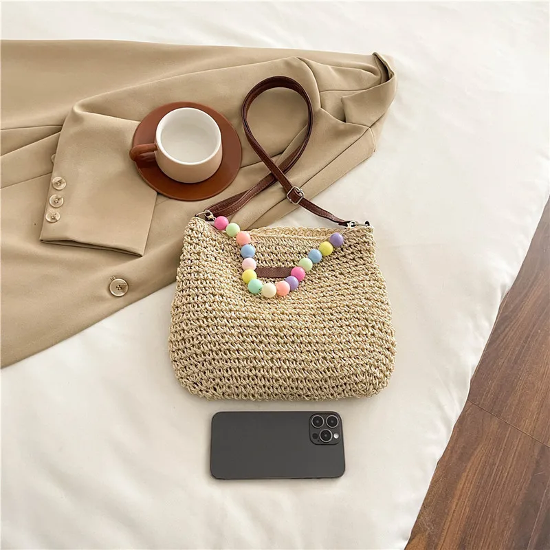 Women's Braid Color Block Vacation Square Zipper Shoulder Bag display picture 81