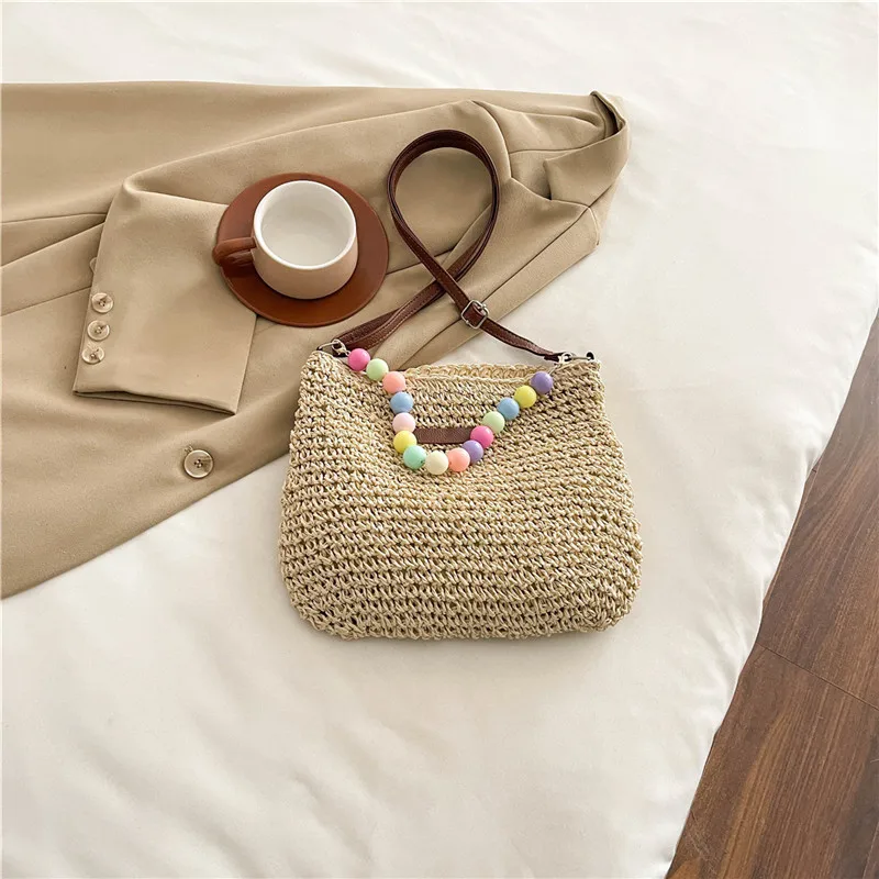 Women's Braid Color Block Vacation Square Zipper Shoulder Bag display picture 82