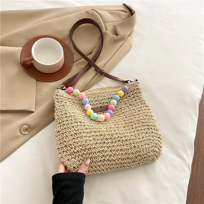 Women's Braid Color Block Vacation Square Zipper Shoulder Bag display picture 85