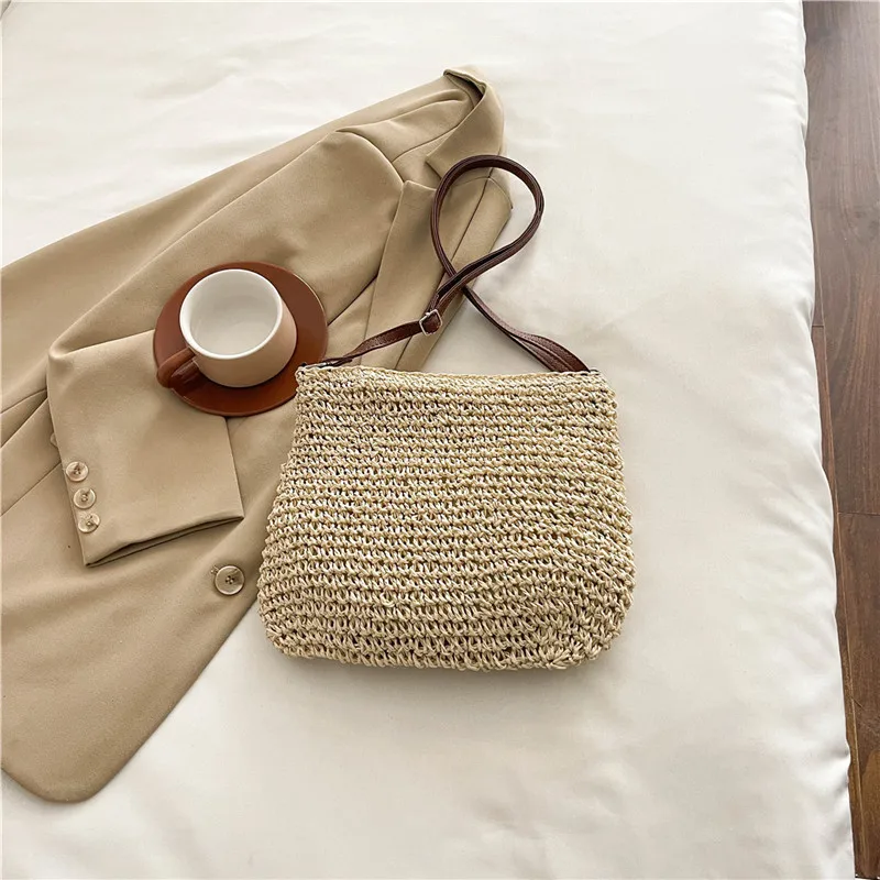 Women's Braid Color Block Vacation Square Zipper Shoulder Bag display picture 83
