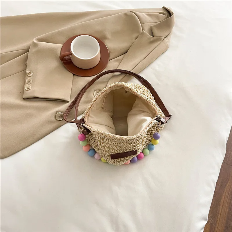 Women's Braid Color Block Vacation Square Zipper Shoulder Bag display picture 103