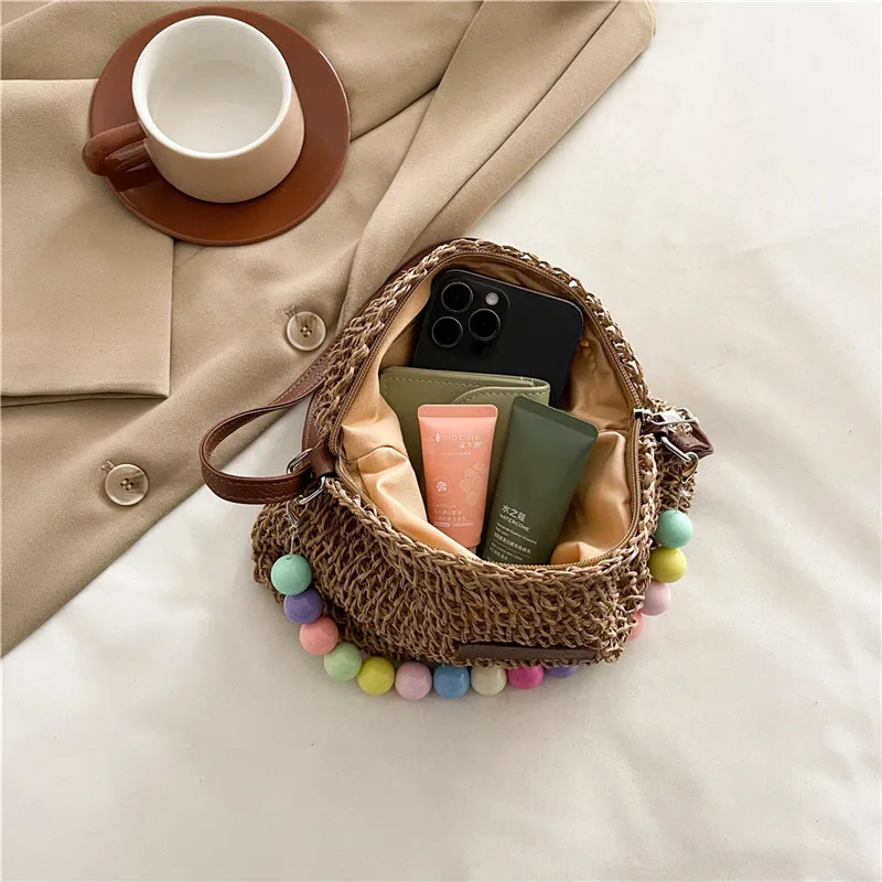 Women's Braid Color Block Vacation Square Zipper Shoulder Bag display picture 98