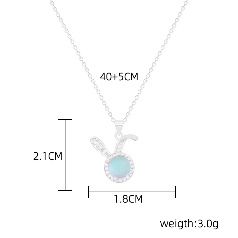 Simple Style Classic Style Rabbit Titanium Steel Women's Pendant Necklace display picture 8