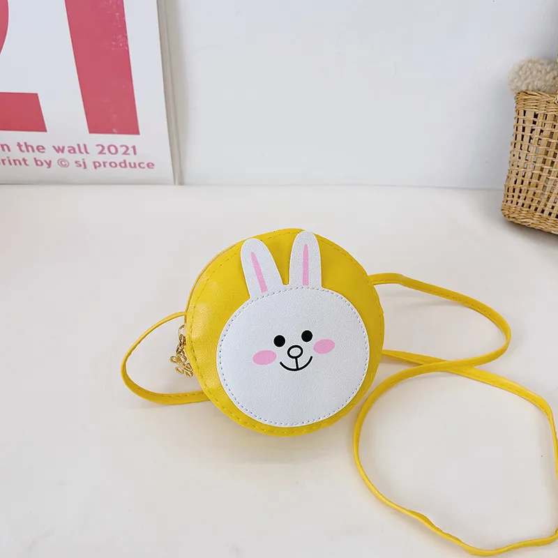 Kid'S Pu Leather Animal Cartoon Cute Round Zipper Shoulder Bag display picture 18