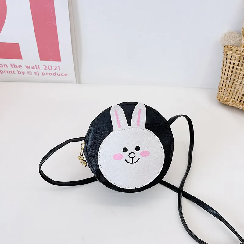 Kid'S Pu Leather Animal Cartoon Cute Round Zipper Shoulder Bag display picture 19