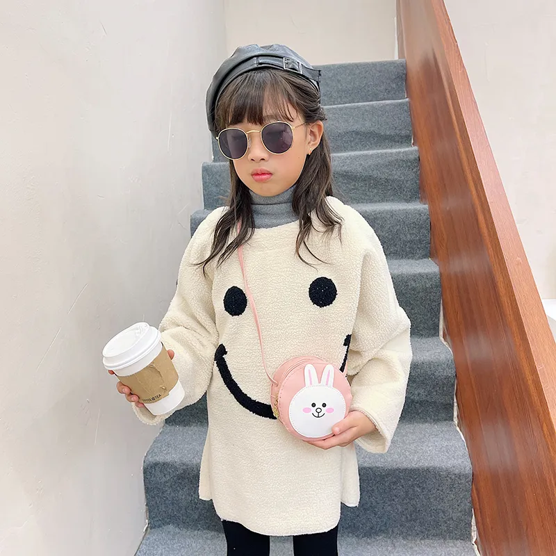 Kid'S Pu Leather Animal Cartoon Cute Round Zipper Shoulder Bag display picture 25
