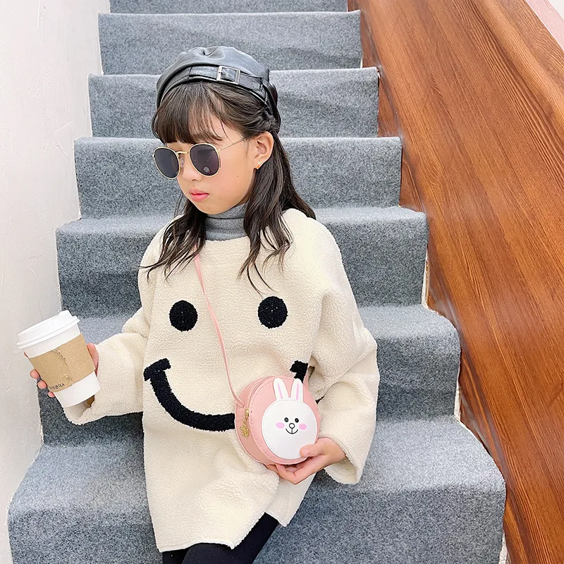 Kid'S Pu Leather Animal Cartoon Cute Round Zipper Shoulder Bag display picture 35