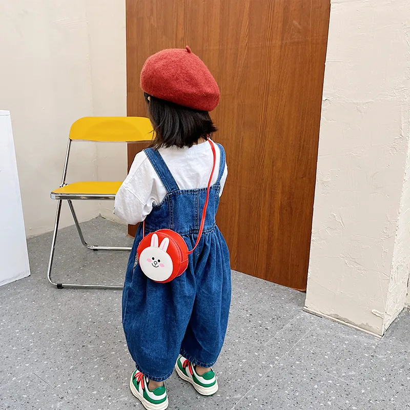 Kid'S Pu Leather Animal Cartoon Cute Round Zipper Shoulder Bag display picture 38