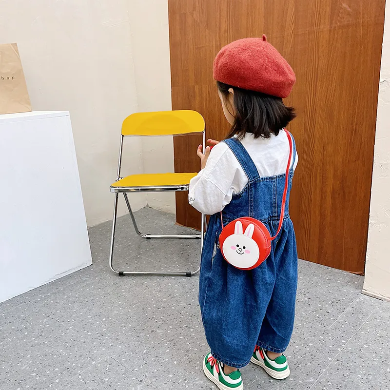Kid'S Pu Leather Animal Cartoon Cute Round Zipper Shoulder Bag display picture 61