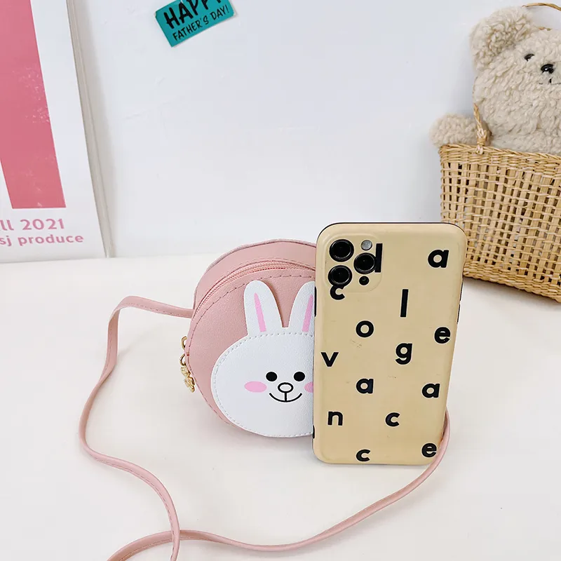 Kid'S Pu Leather Animal Cartoon Cute Round Zipper Shoulder Bag display picture 50