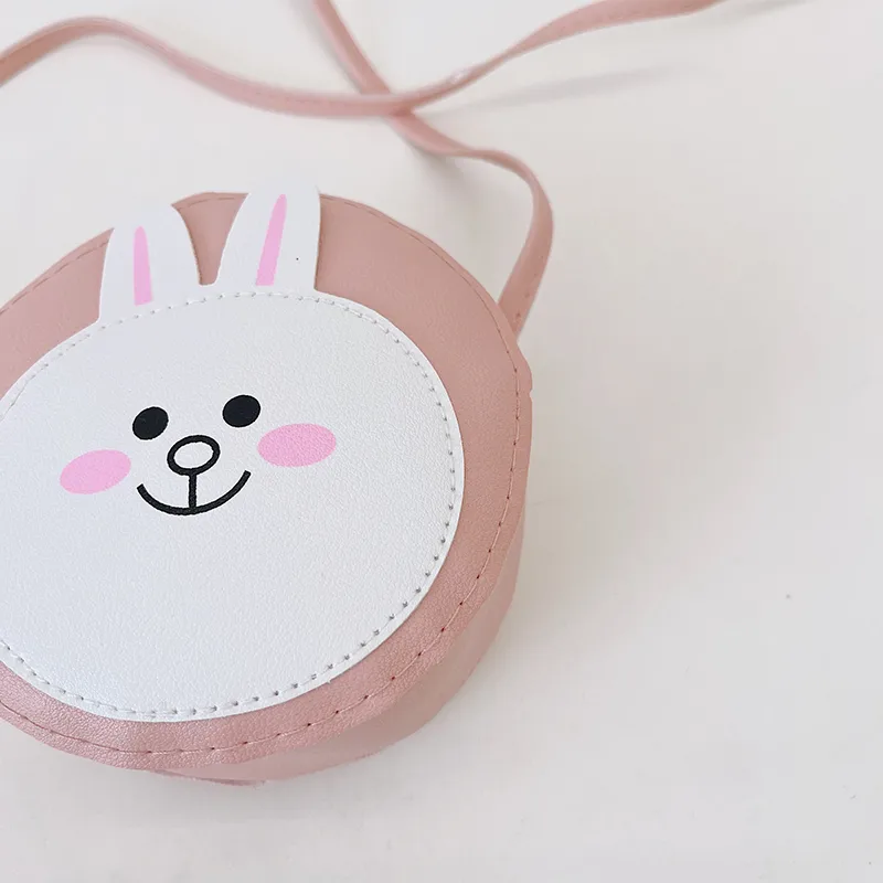 Kid'S Pu Leather Animal Cartoon Cute Round Zipper Shoulder Bag display picture 33
