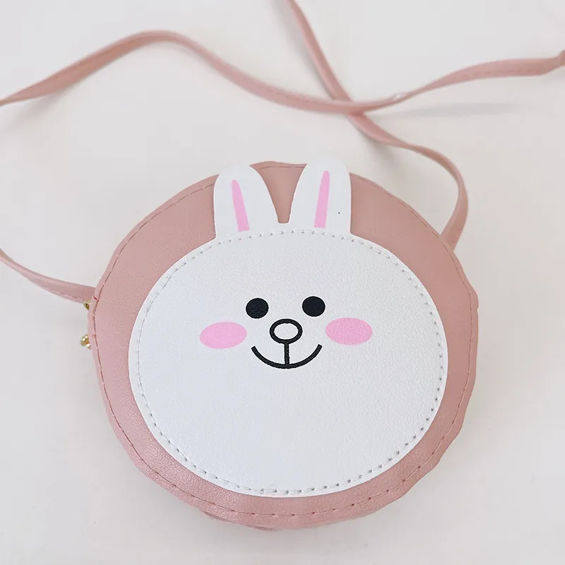 Kid'S Pu Leather Animal Cartoon Cute Round Zipper Shoulder Bag display picture 49