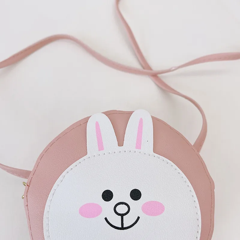 Kid'S Pu Leather Animal Cartoon Cute Round Zipper Shoulder Bag display picture 57