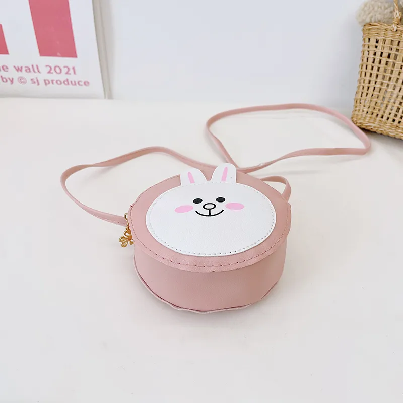 Kid'S Pu Leather Animal Cartoon Cute Round Zipper Shoulder Bag display picture 48