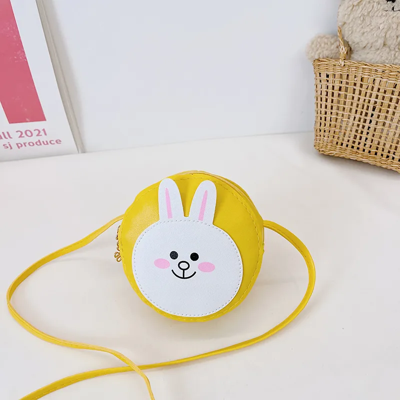 Kid'S Pu Leather Animal Cartoon Cute Round Zipper Shoulder Bag display picture 23