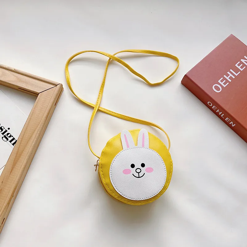 Kid'S Pu Leather Animal Cartoon Cute Round Zipper Shoulder Bag display picture 53