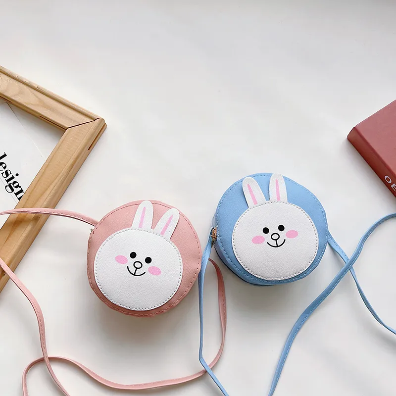 Kid'S Pu Leather Animal Cartoon Cute Round Zipper Shoulder Bag display picture 58