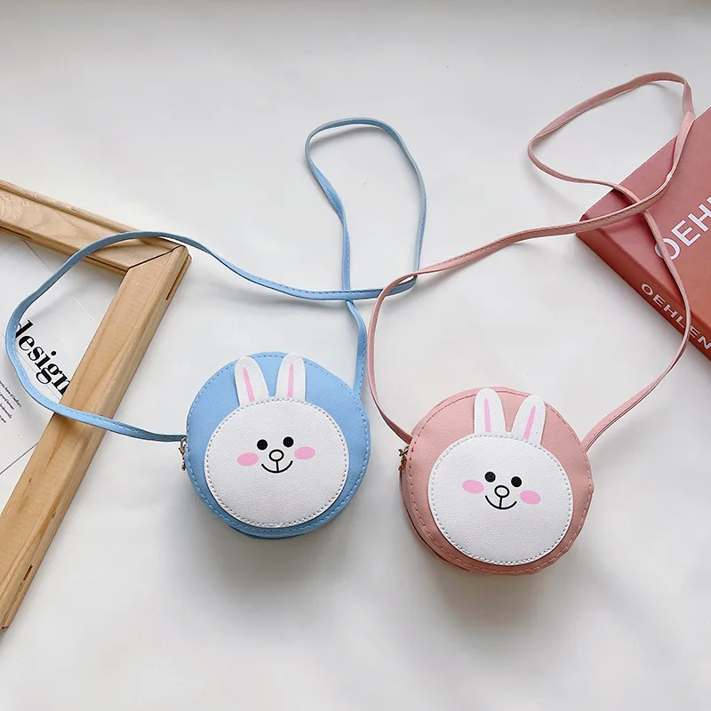 Kid'S Pu Leather Animal Cartoon Cute Round Zipper Shoulder Bag display picture 55