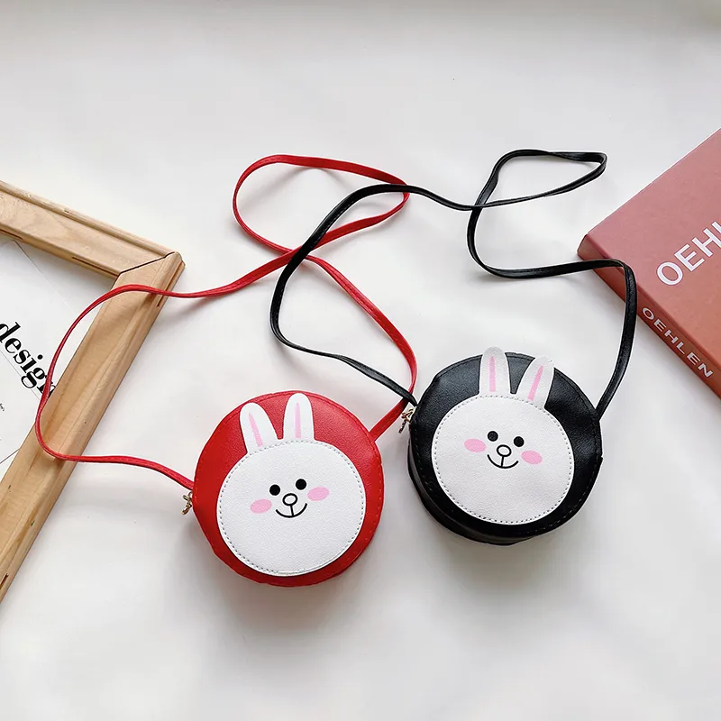 Kid'S Pu Leather Animal Cartoon Cute Round Zipper Shoulder Bag display picture 46