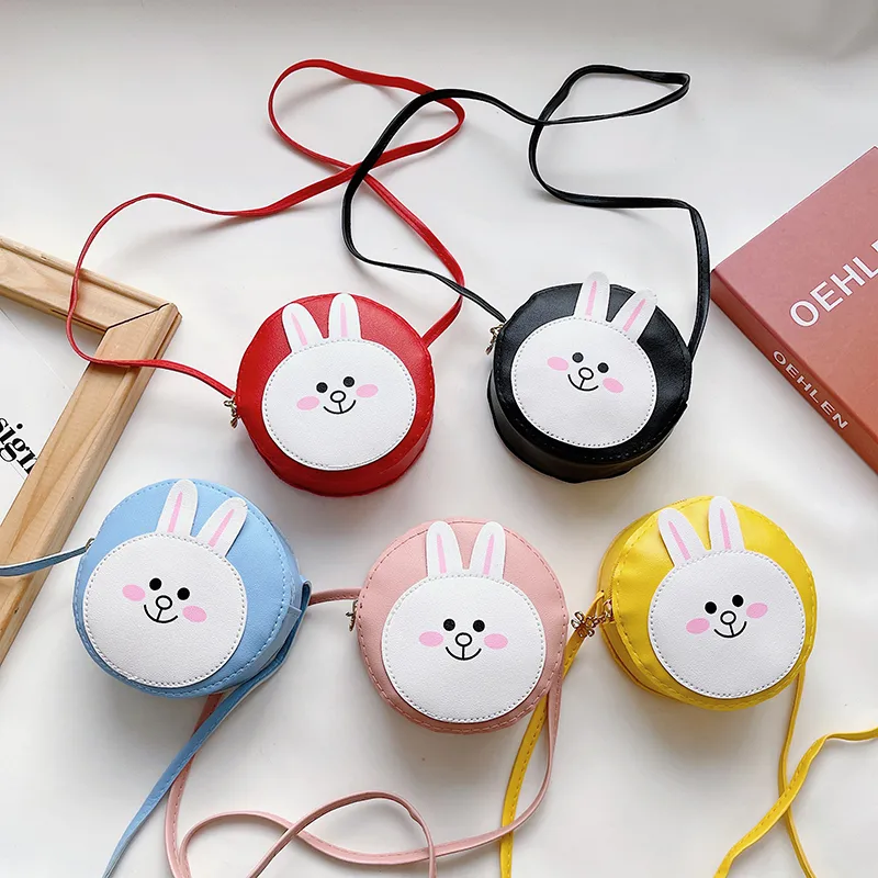 Kid'S Pu Leather Animal Cartoon Cute Round Zipper Shoulder Bag display picture 63