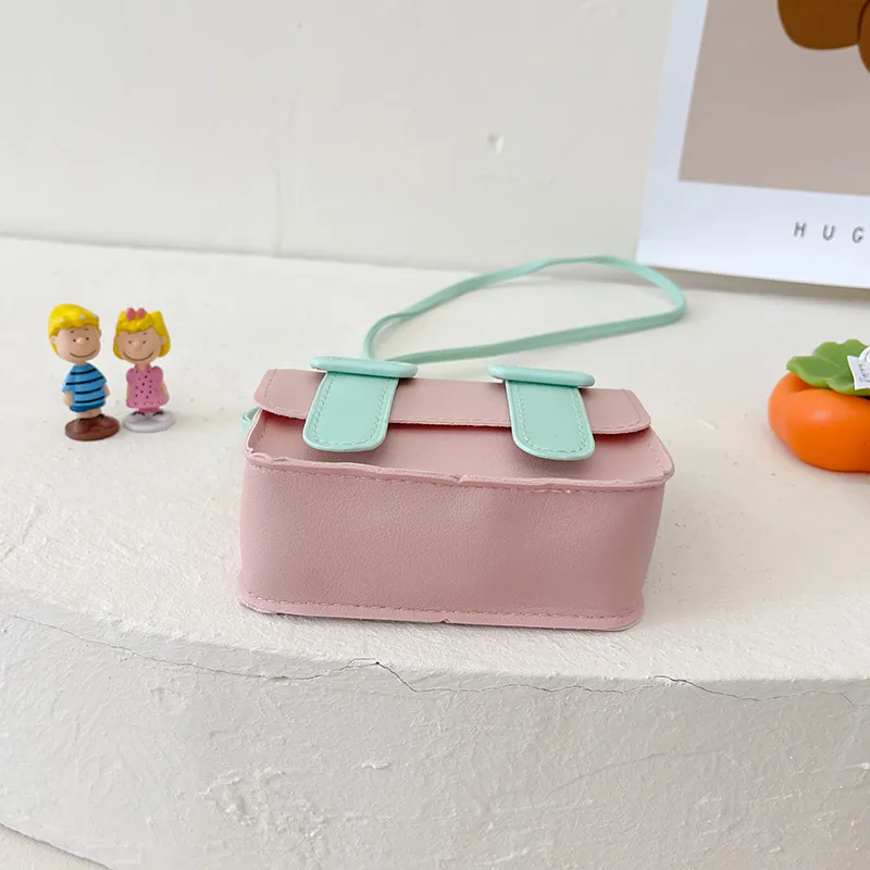 Kid'S Pu Leather Color Block Cute Square Magnetic Buckle Shoulder Bag display picture 110