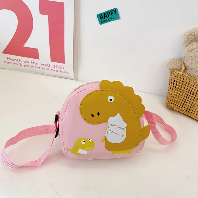 Kid'S Nylon Cartoon Dinosaur Cute Oval Zipper Crossbody Bag display picture 61