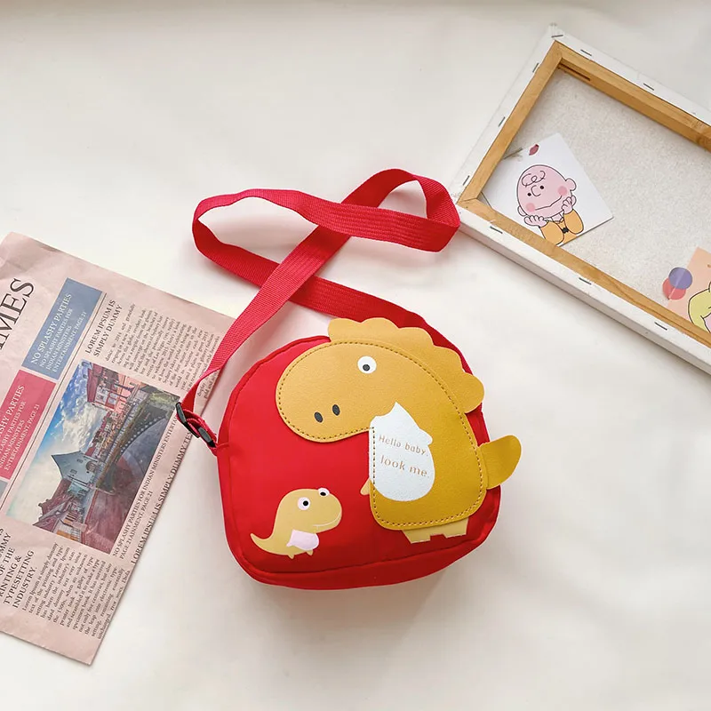 Kid'S Nylon Cartoon Dinosaur Cute Oval Zipper Crossbody Bag display picture 80