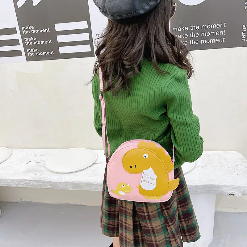 Kid'S Nylon Cartoon Dinosaur Cute Oval Zipper Crossbody Bag display picture 52